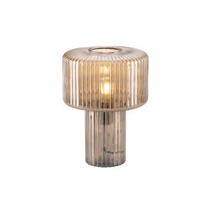 Designová stolní lampa jantarové sklo - Andro