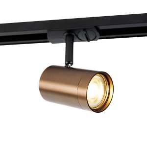 Moderní 1-fázový kolejnicový reflektor tmavě bronzový – Jeana