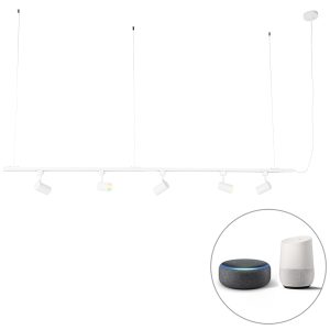 Chytrý systém závěsných lišt bílý 1fázový včetně 5 WiFi GU10 – Jeana