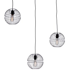 Moderne hanglamp zwart 3-lichts – Sphaera